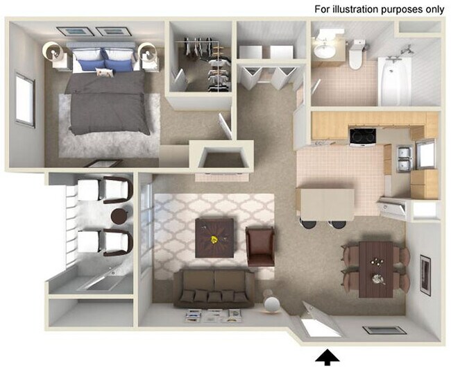 B Royale 688 SF RENOVATED 9303 floor plan