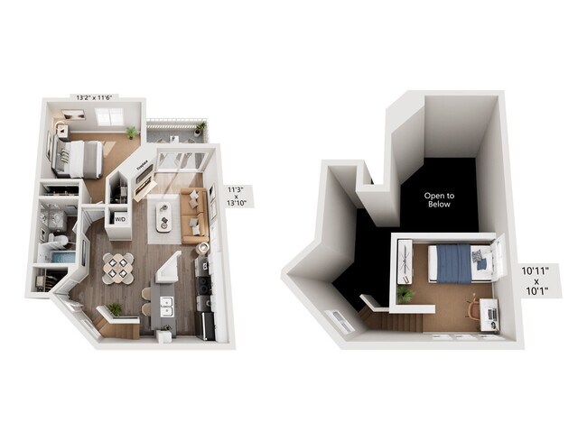 1 Bed, 1 Bath DL J32 floor plan
