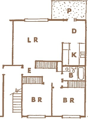 2 BA, 1 BA 38-H floor plan