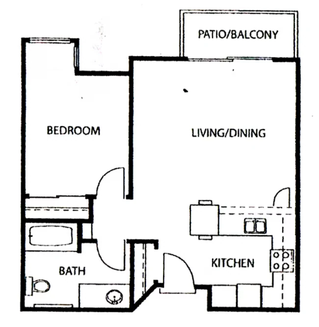 1x1 101 floor plan
