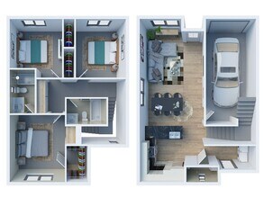 Three Bedroom Two Bathroom W/ Attached Garage 138 floor plan