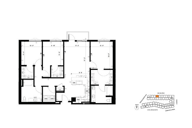 D4 3 Bedroom 458 floor plan