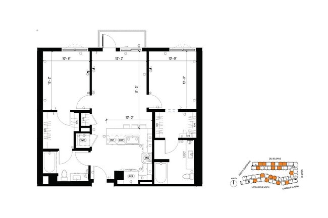 C1 2 Bedroom 363 floor plan