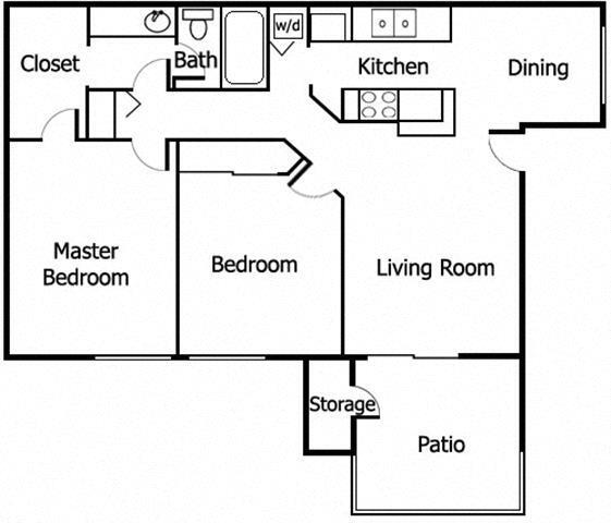 Two Bedroom A 21-09 floor plan