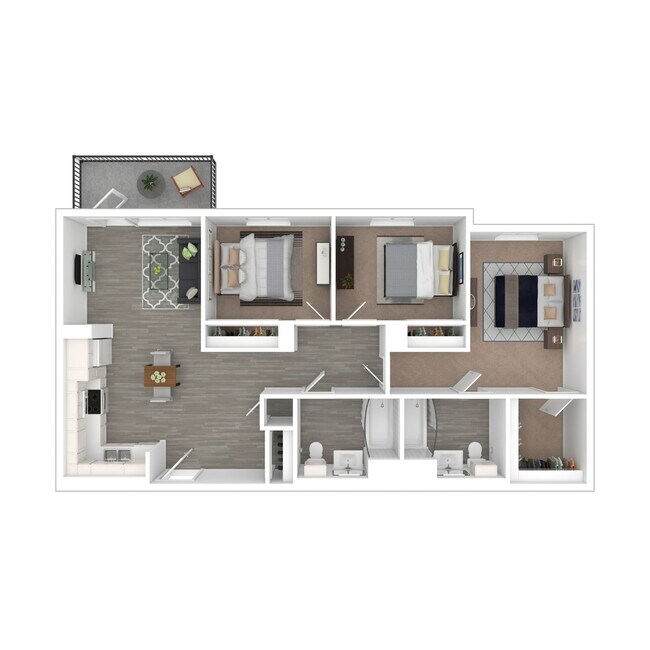 Three Bedroom - Income Restricted 308 floor plan