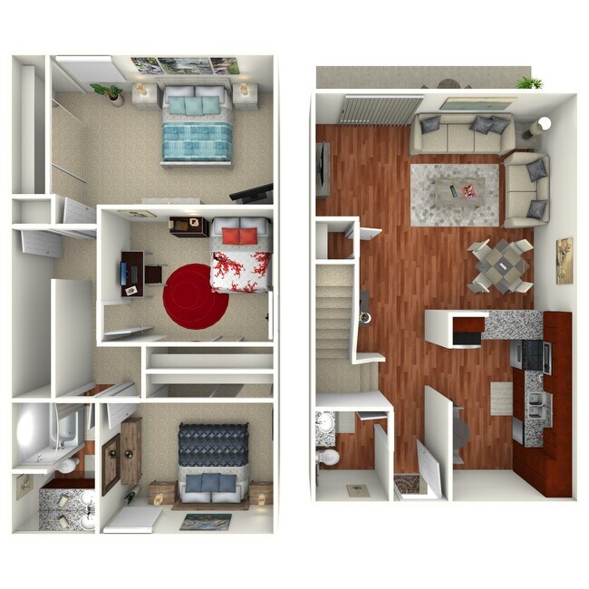 3 Bedroom Townhome 291 floor plan