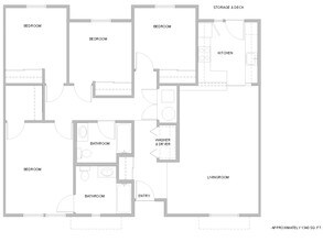 4 Bedroom Flat floor plan