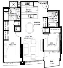SPIRE 2F 3308 floor plan