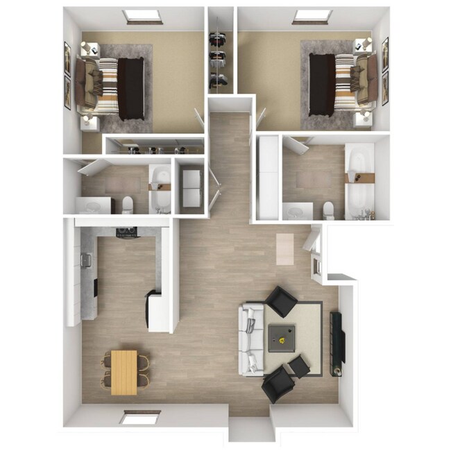 2 Bed 2 Bath A 2603-F floor plan