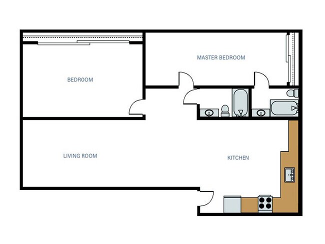 2 Bedroom 2 Bathroom R 13B floor plan