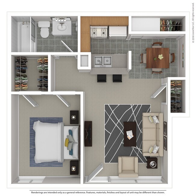1x1M 132 floor plan