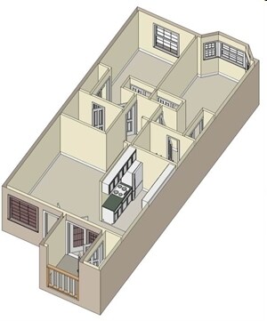 Pine 1x1 48 floor plan