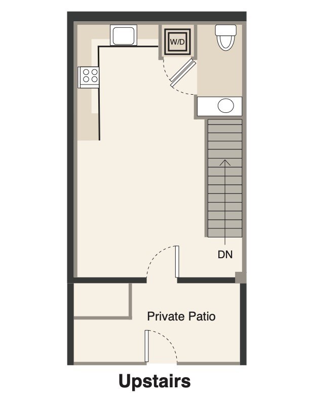 A.1 1 bed 1.5 bath 101 floor plan