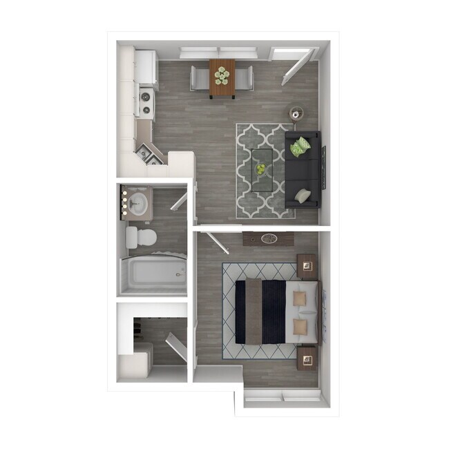 1 Bedroom/ 1 Bath floor plan