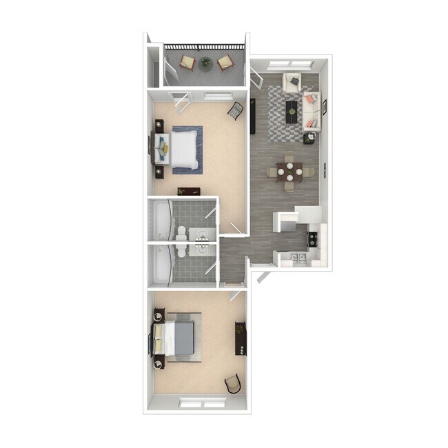 2x2 44 floor plan