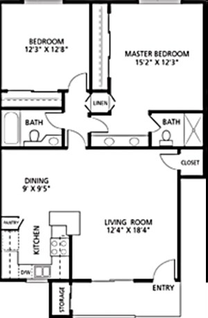 2x2 D 13 floor plan