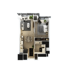 1 Bed-1 Bath-LT-03 0603 floor plan