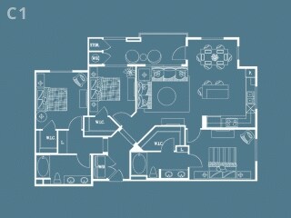PLAN C1 2-312 floor plan