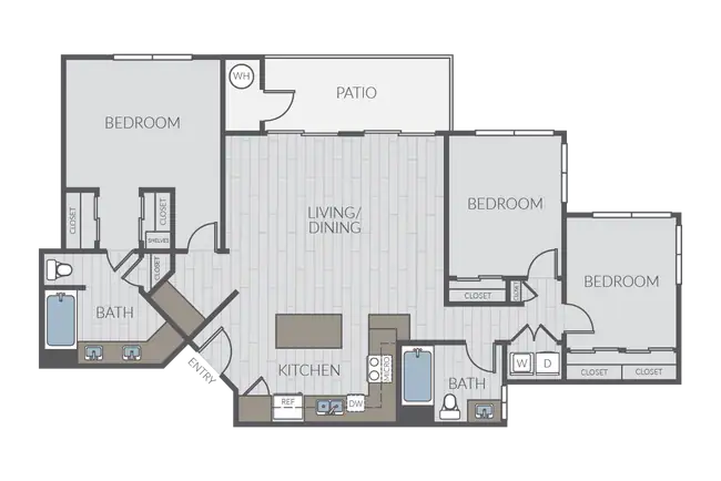 Plan 3A D109 floor plan