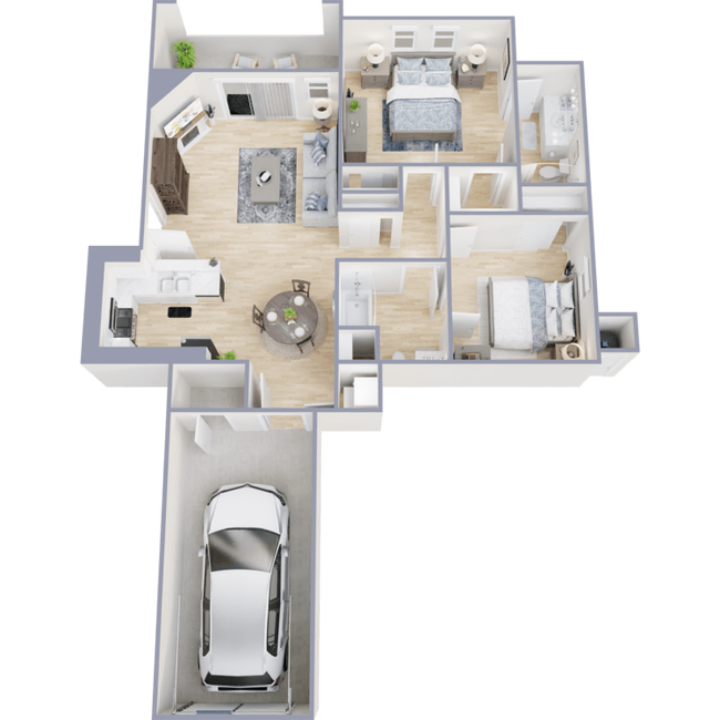 Santa Cruz I  WITH ATTACHED GARAGE 653-216 floor plan