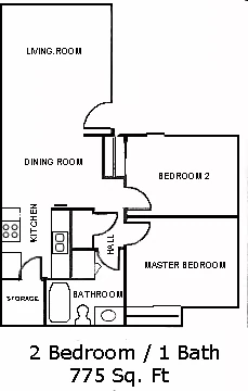 Two Bedroom floor plan