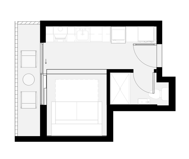 The Studio floor plan