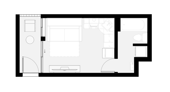 Studio - 203 floor plan