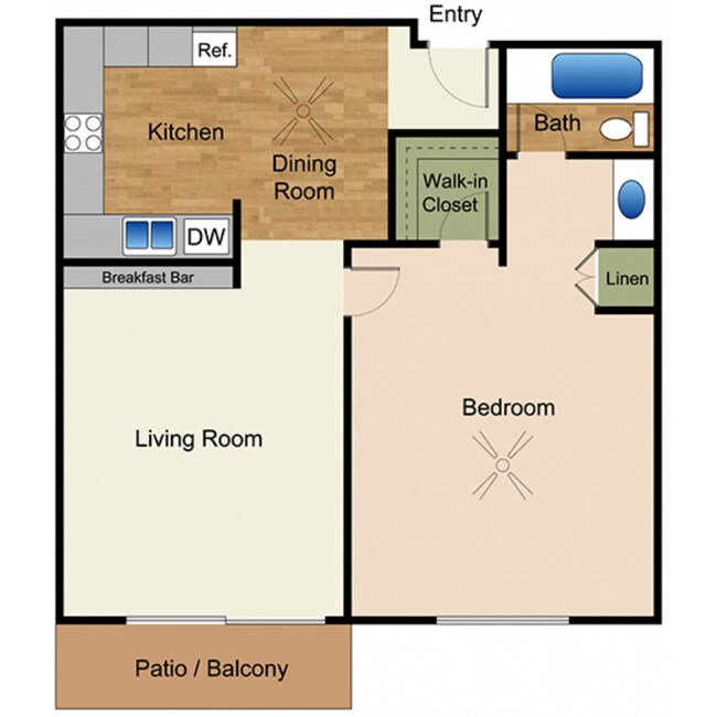 1x1 A 222 floor plan