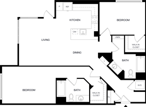 2 Bed/1 Bath-B2 777 floor plan