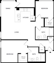2 Bed/2 Bath-B6 700 floor plan