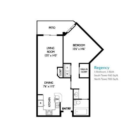 South Tower Regency floor plan