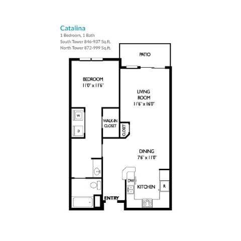 South Tower Catalina floor plan