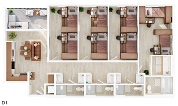 4BR/4BA - D1 Shared floor plan