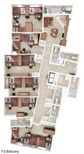 6BR/6BA - F2 Balcony Triple floor plan