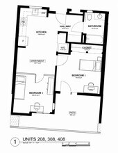 Shared Double Bed only - Shared Double Room - SingleBed floor plan
