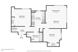 Shared Double Occupancy Room Rent By Bed Fall 2... floor plan