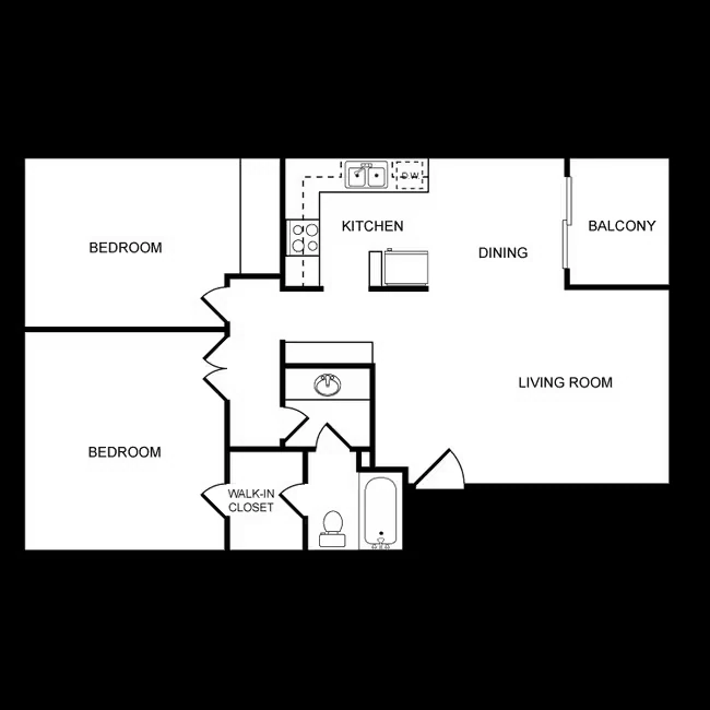 2BD/1BA Split - Remodeled 41 floor plan