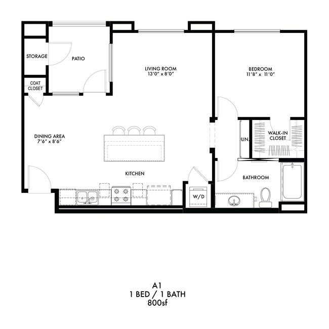 Plan A1 4-3303 floor plan