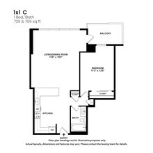 1x1 A 0401 floor plan