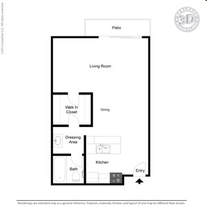 Studio B floor plan