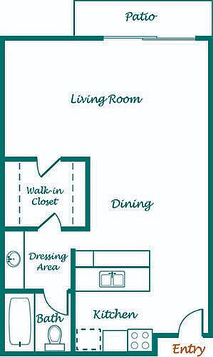 Studio A Affordable floor plan