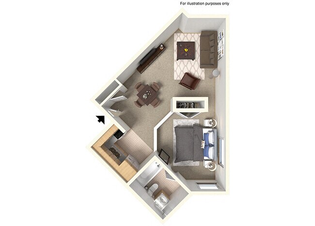 Junior One Bedroom Renovated 049 floor plan