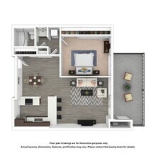 1 Bed • 1 Bath 158 floor plan