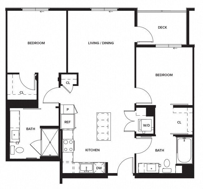 2 x 2 B2 2449 floor plan