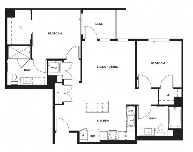 2 x 2 B1 2516 floor plan