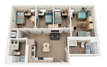 4BR/2BA floor plan