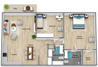 2 Bedroom Type A 208 floor plan