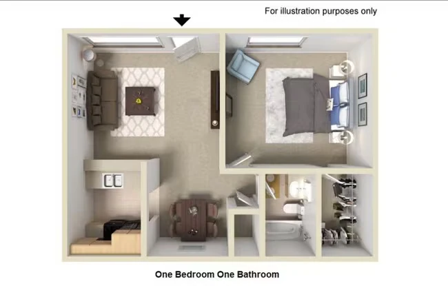 1 Bedroom 1 Bathroom I floor plan