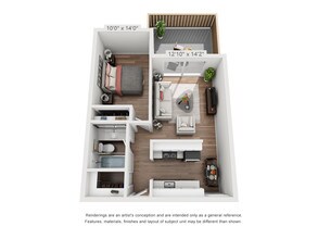 1x1 G floor plan