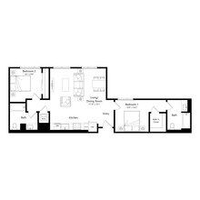2 Beds • 2 Bath 554 floor plan
